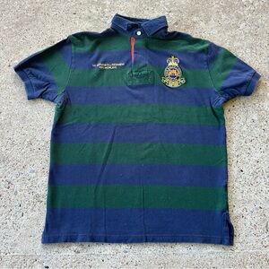 Vintage 90s Polo Ralph Lauren New York Chief Keef Striped Polo Shirt Size Medium